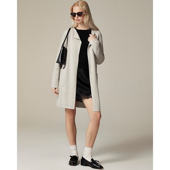 J.Crew Juliette Collarless Sweater Blazer – Heather Dove – XXS – NWOT - Picture 3 of 10